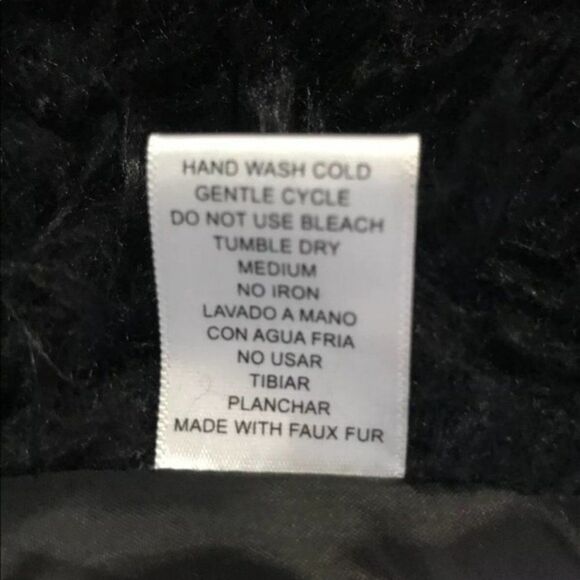 LOVE TREE Faux Leather Vest Draped Sherpa Collar Y - Picture 8 of 8